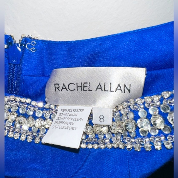 RACHEL ALLAN ROYAL BLUE DRESS (TOP IS SIZE 6 & SKIRT IS SIZE 8) - Picture 4 of 4